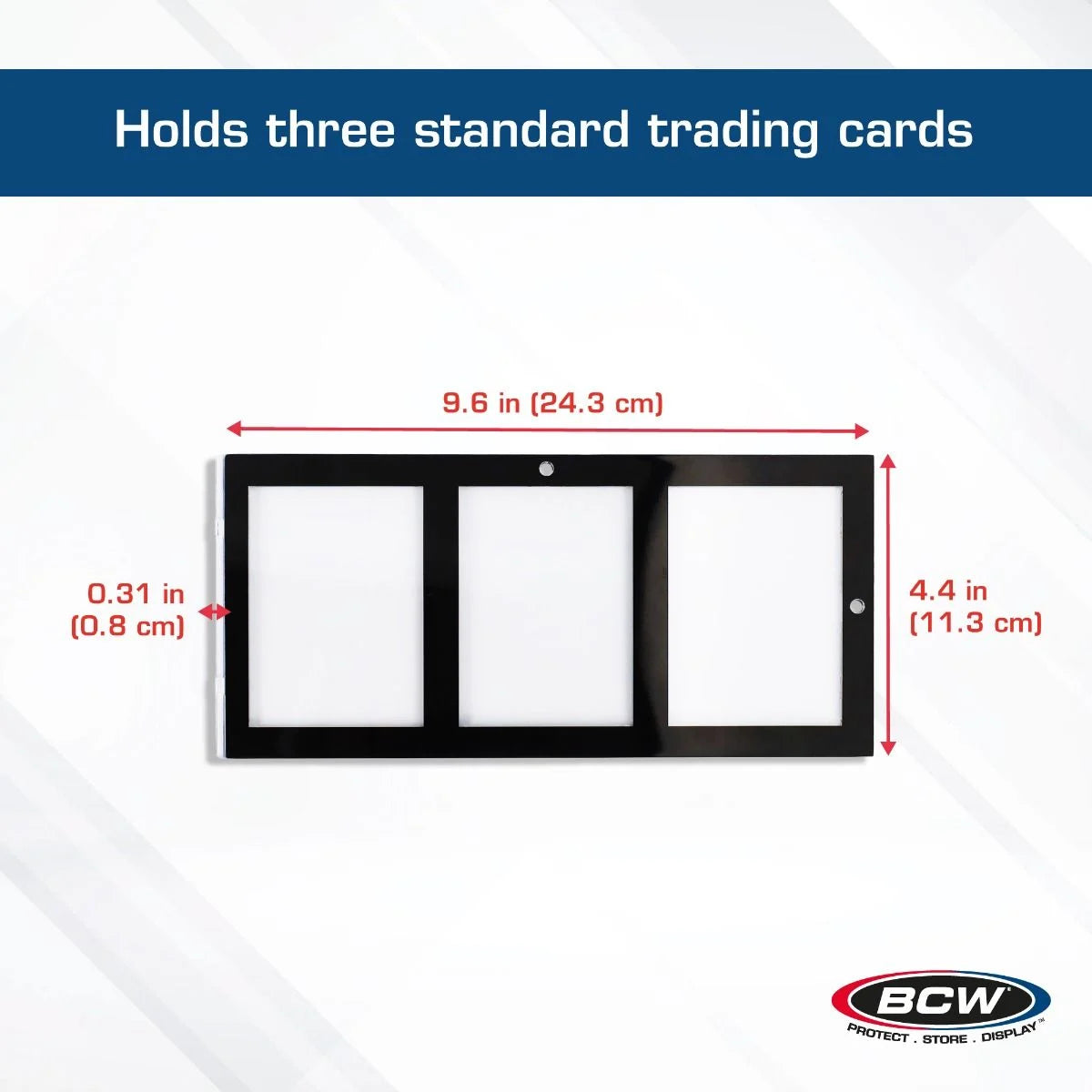 3-Card Magnetic Holder Black Border