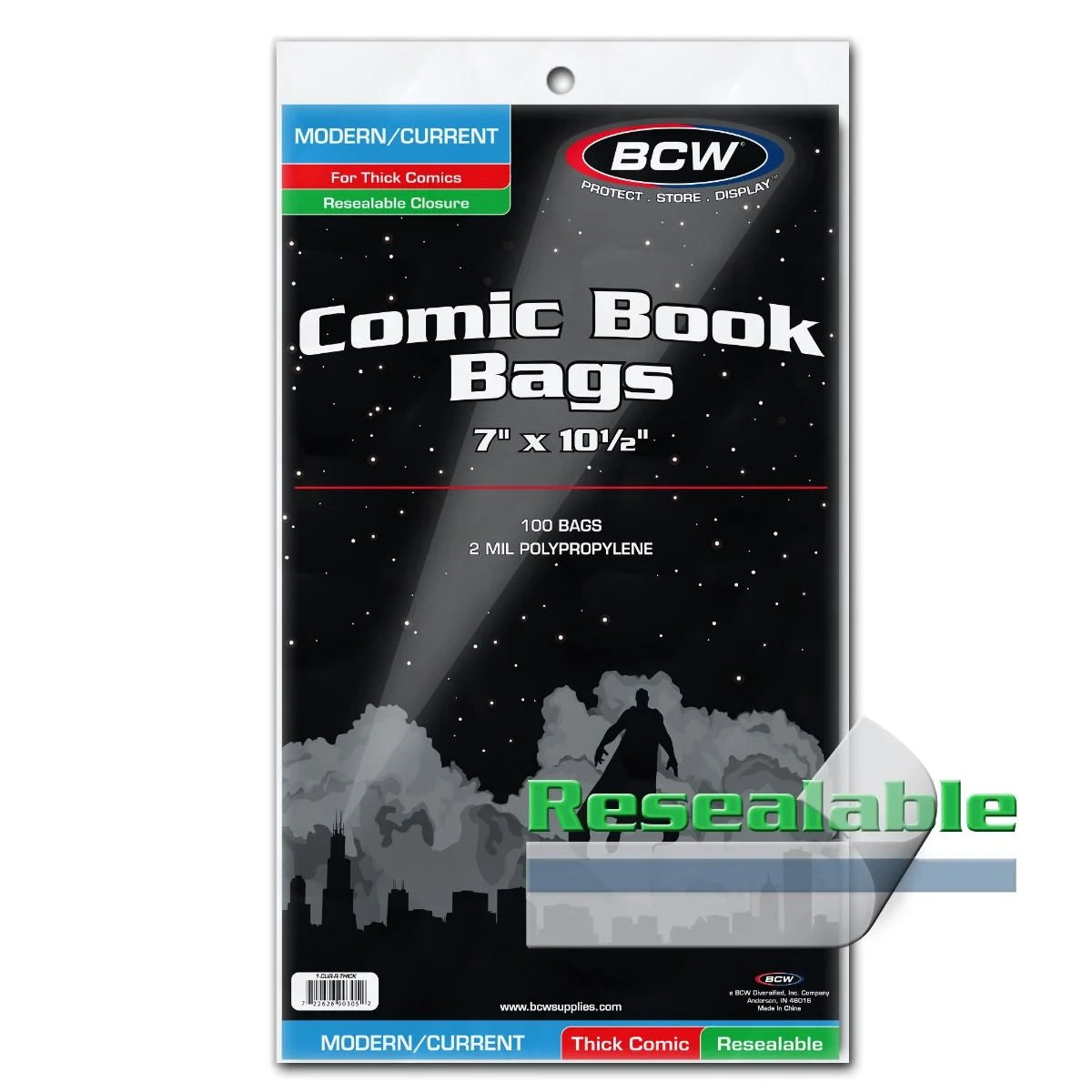 BCW: Current/Modern Comic Bags thick resealable