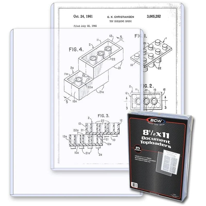 8.5x11 - Topload Holder pack of 25