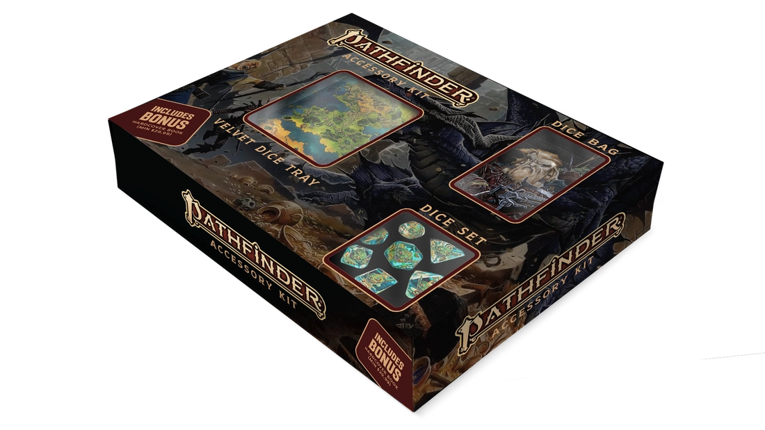 Pathfinder Bundle Dice Set/Dice Bag/Dice Tray/Bonus Book