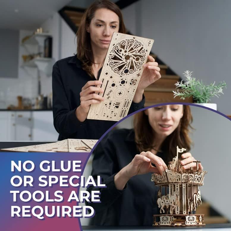 UGEARS Mechanical Models Model Carousel