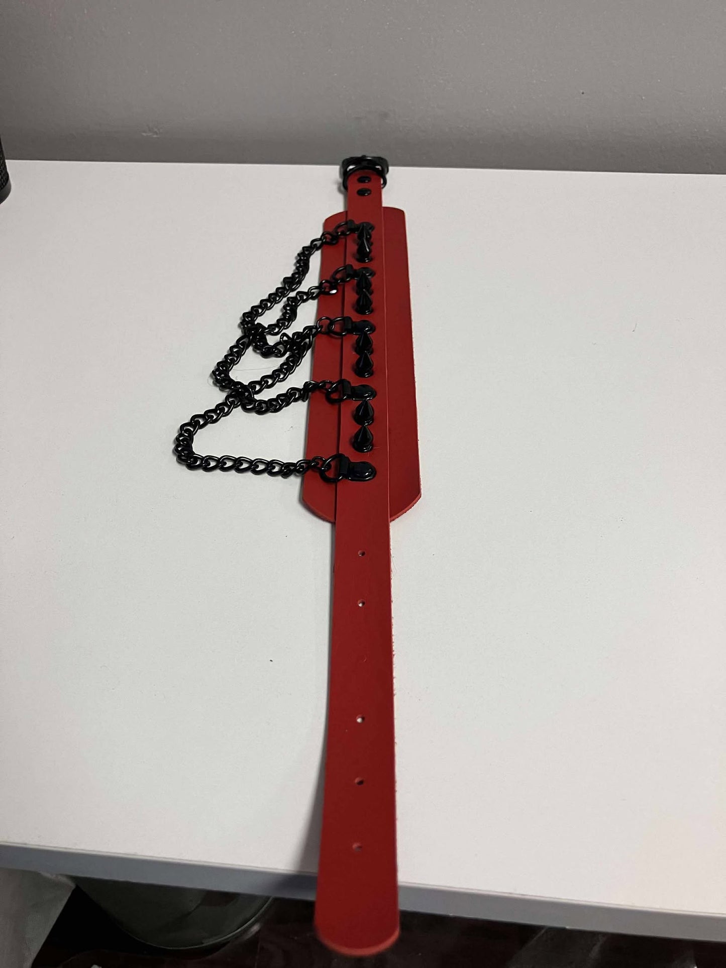 Harajuku Choker/Necklace Flat with spikes and chains