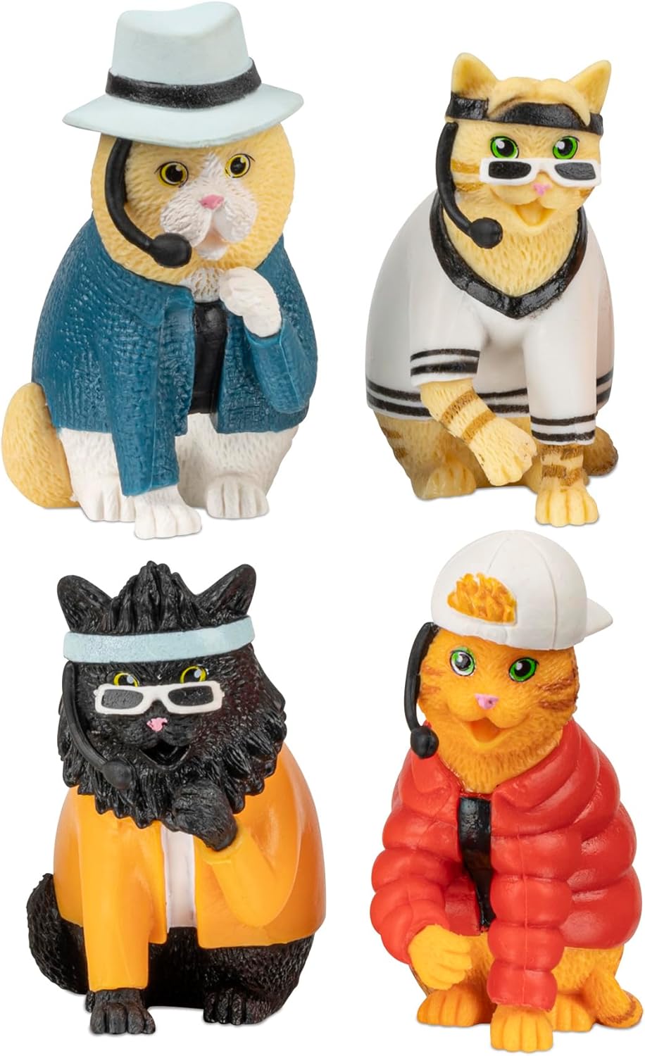 Archie McPhee Boy Band Cats - Set of 4