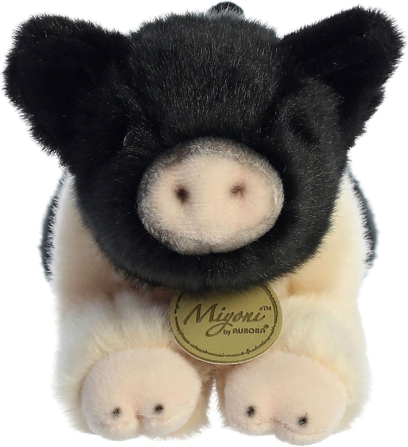 Realistic Miyoni® Hampshire Pig Stuffed Animal