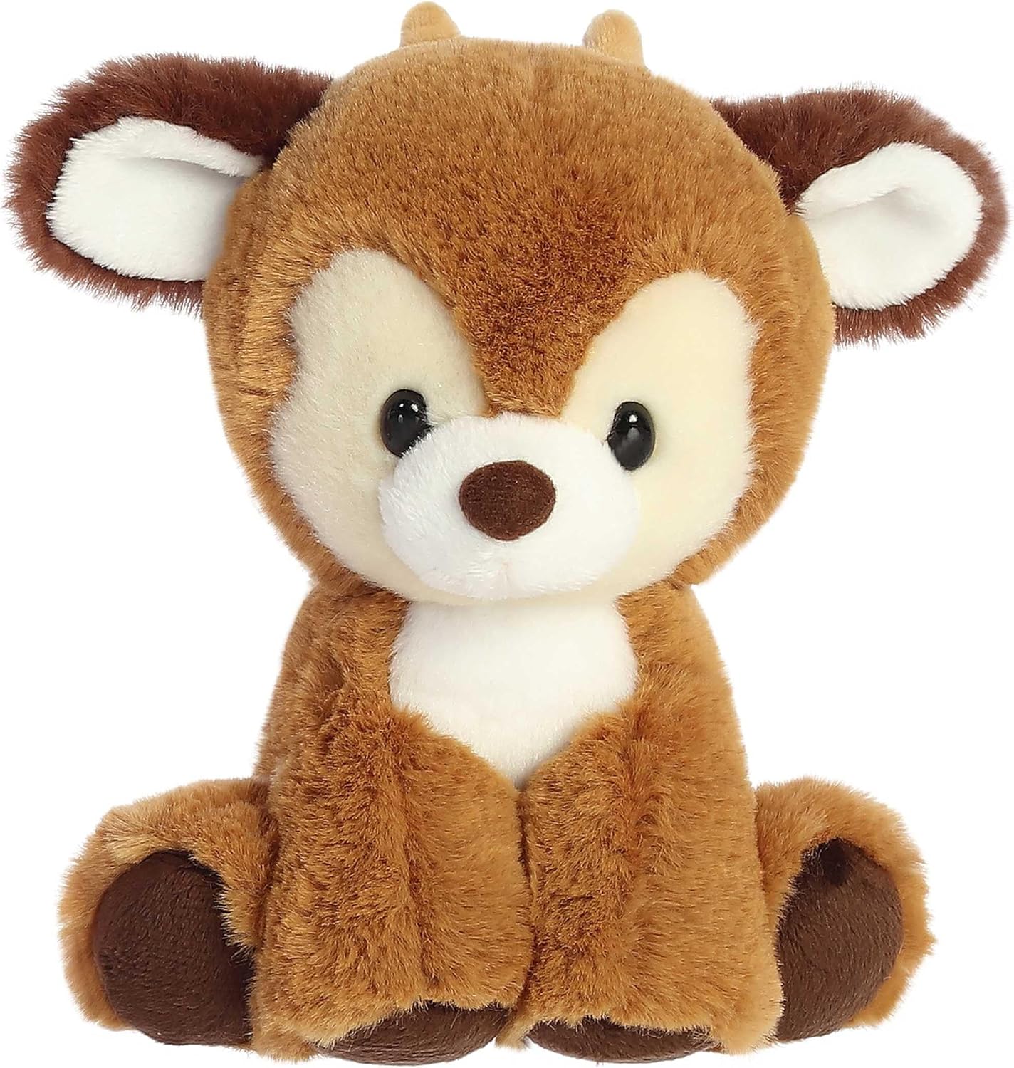 Aurora® Festive Holiday Dashing Reindeer™ Stuffed Animal - Seasonal Cheer - Heartwarming Gifts - Brown 8 Inches