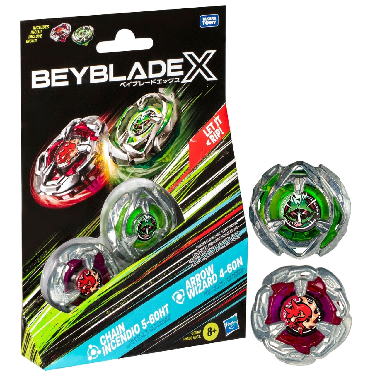 Beyblade X Chain Incendio 5-60HT & Arrow Wizard 4-60N