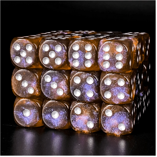 12 piece Pip D6s - Ether Glitter