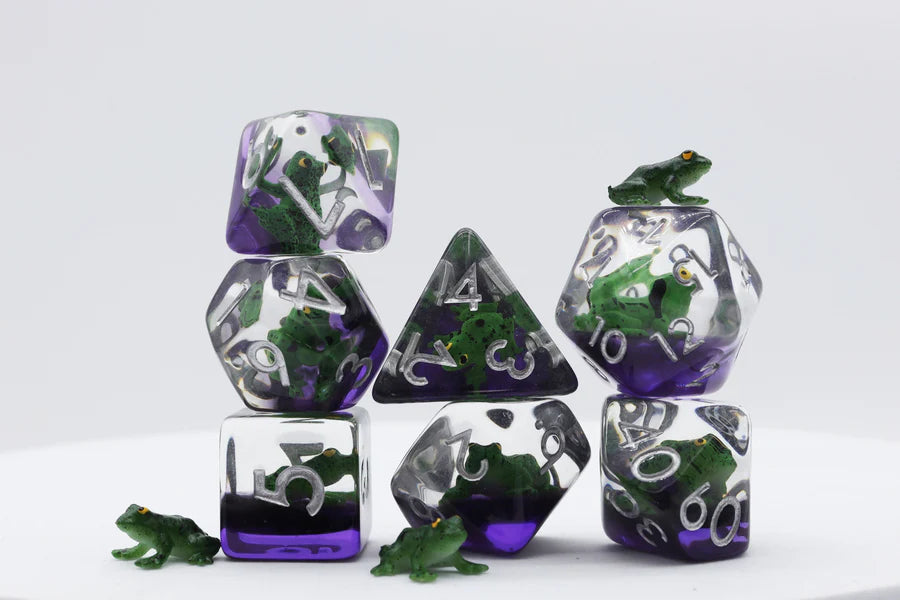 Green Poison Frog Dice Set
