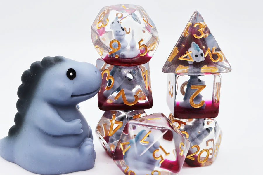 Gray T-Rex Dice Set