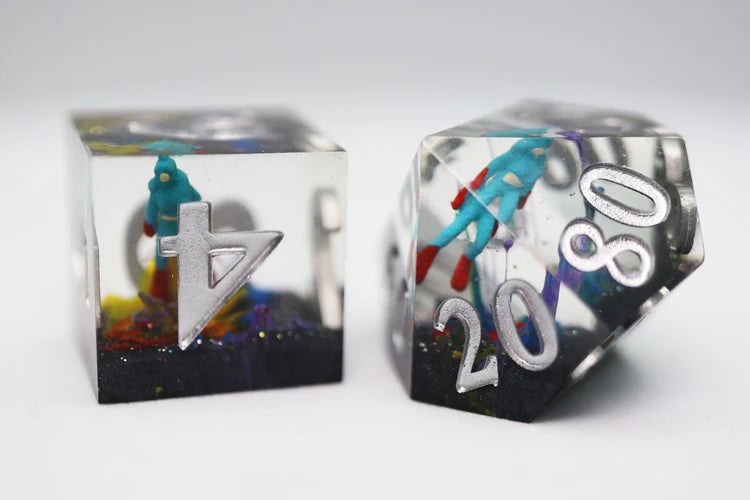Sharp Edge Resin RPG Dice Set - Steve the Scuba Diver