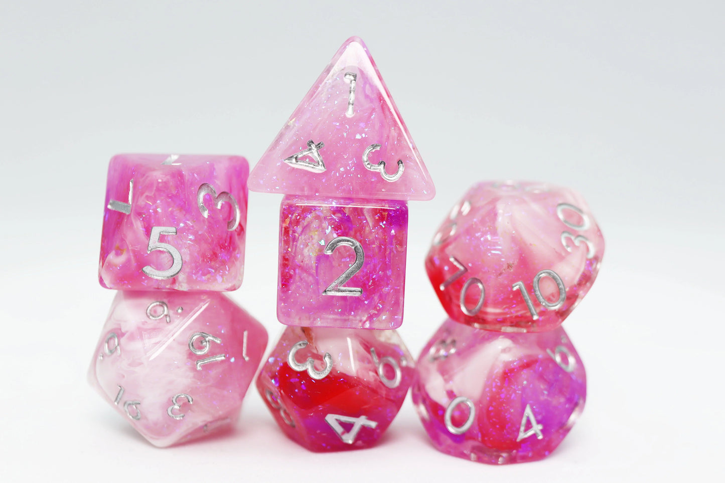 Flushed Frost Dice Set