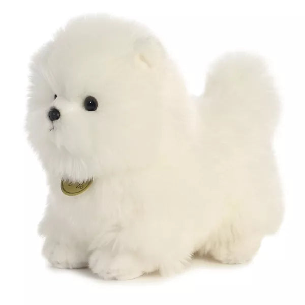 Miyoni Tots 9" Pompom Puppy White Stuffed Animal