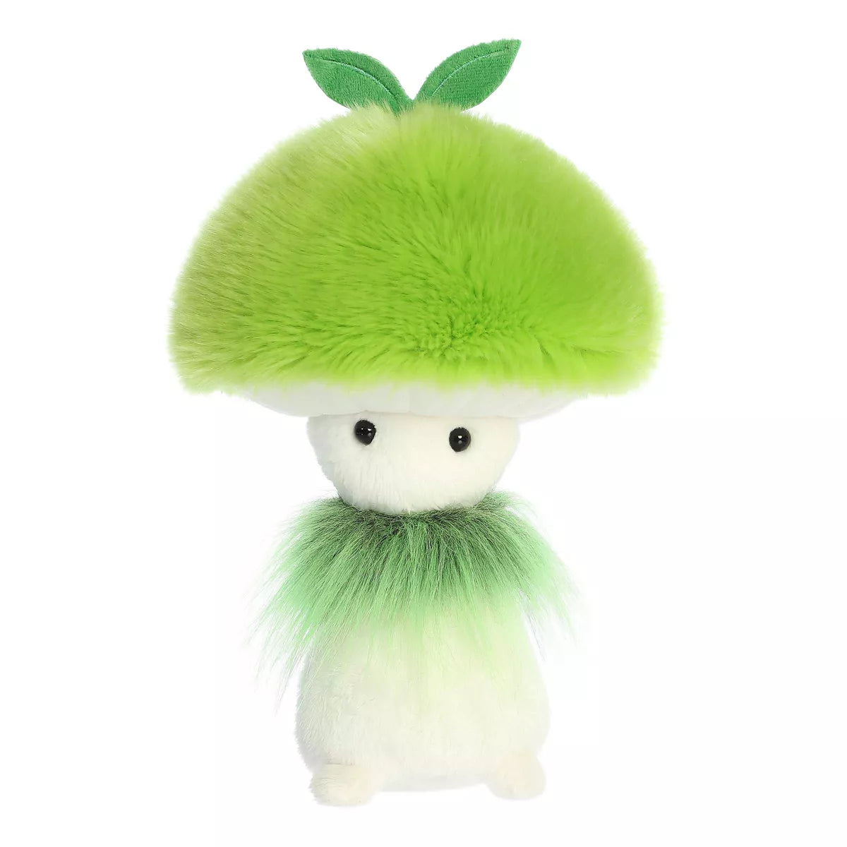 Small Green Sprout Fungi Friends Vibrant Stuffed Animal Green 9"