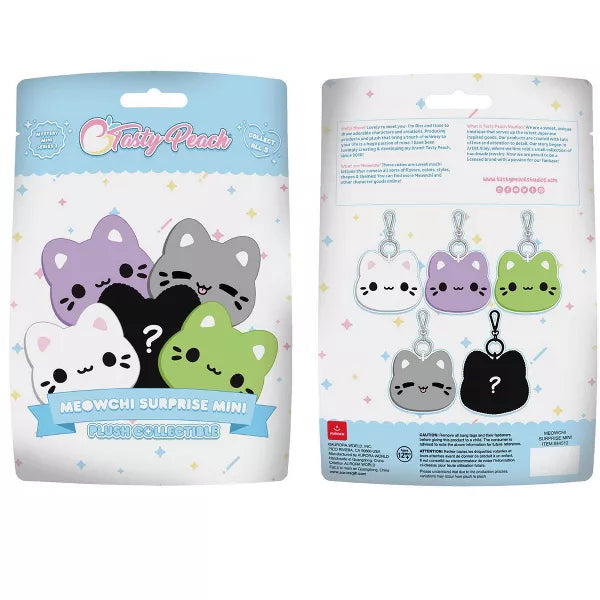 Aurora Mini Meowchi Face Blind Bag Clip-On Tasty Peach Enchanting Stuffed Animal Multicolor 4"