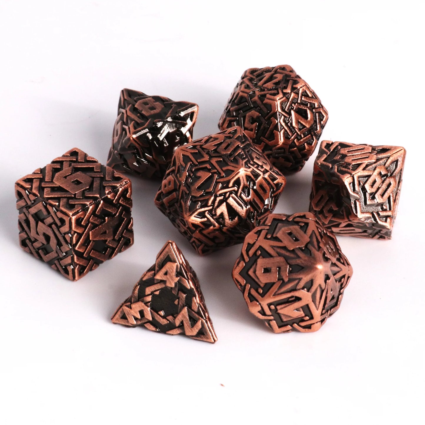 Runeweaver Copper metal 7pc RPG Set
