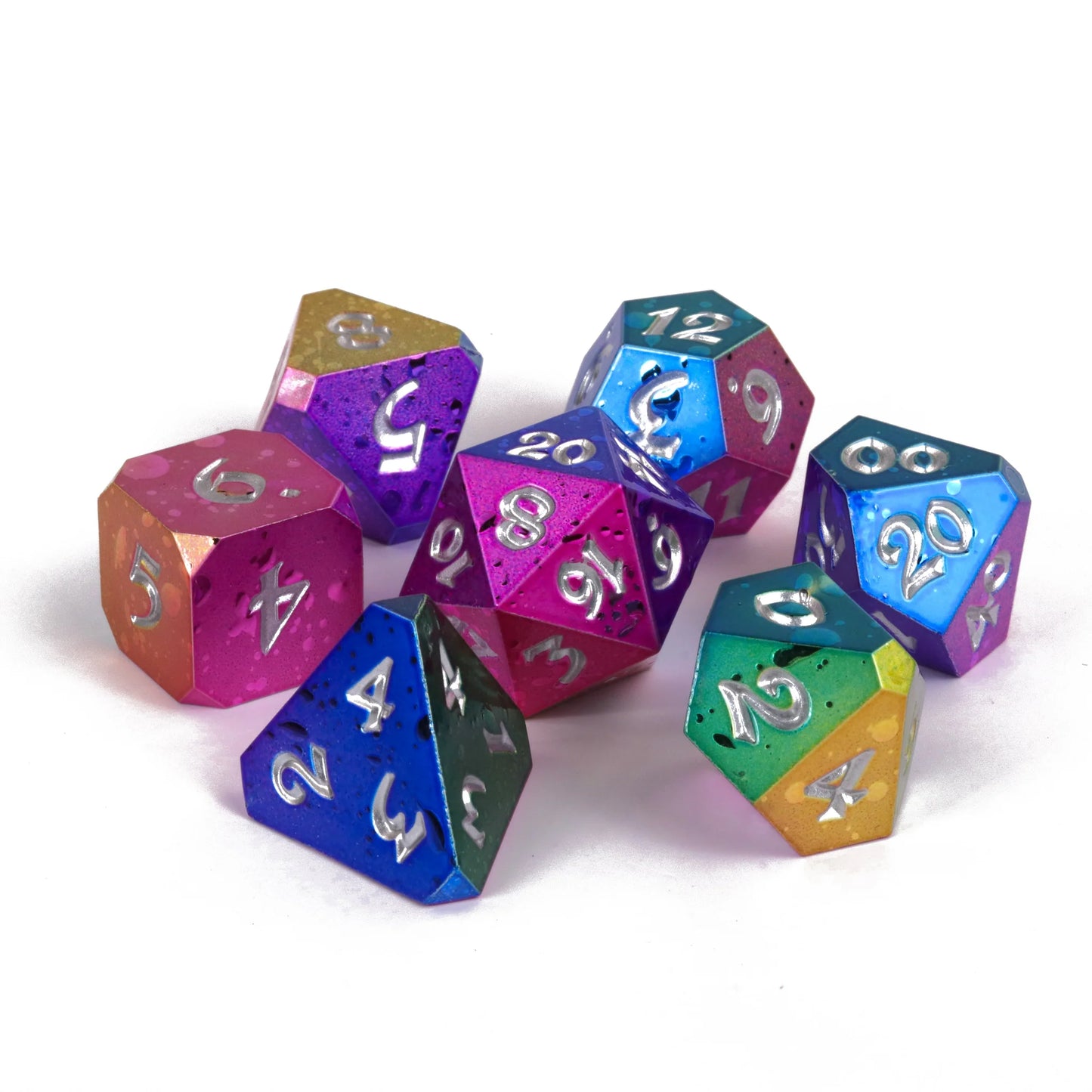 Cosmic (Nebula) Rainbow Dice set