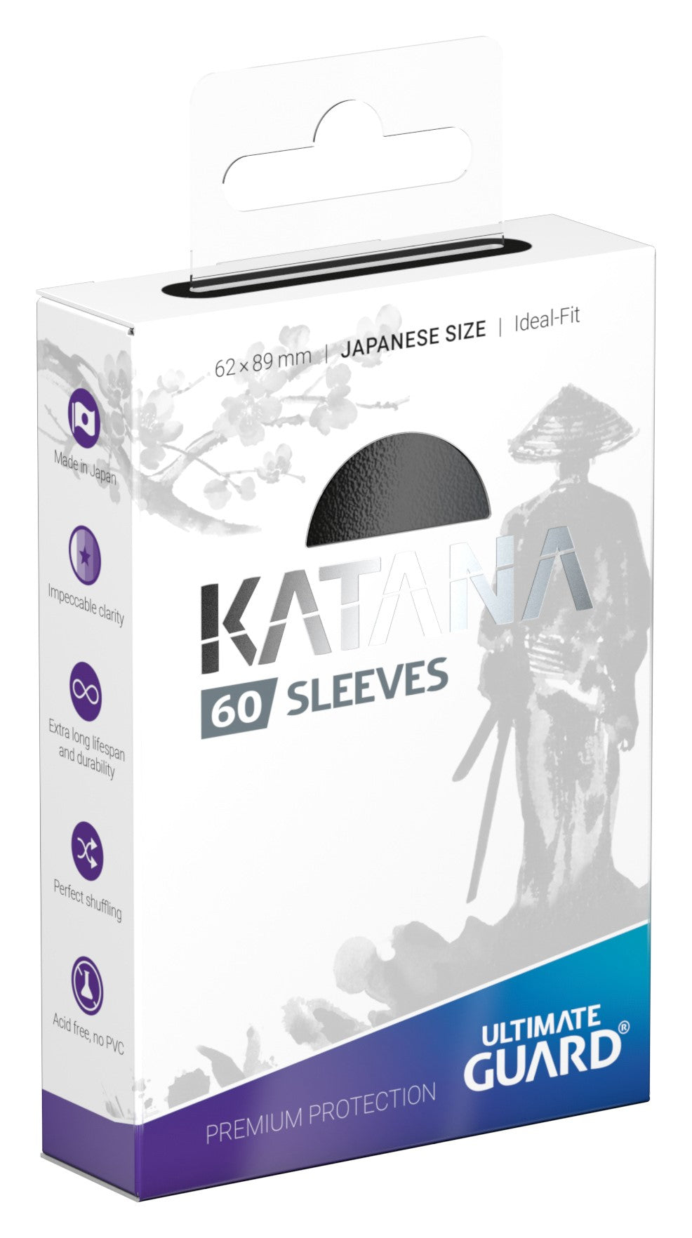 Ultimate Guard Sleeves Japanese Katana Black 60-Count