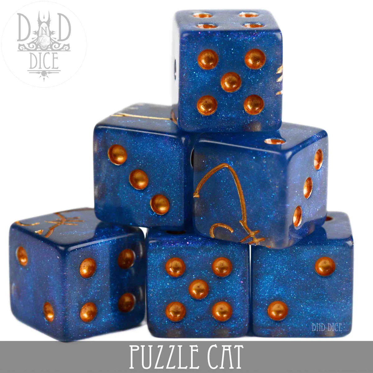Puzzle Cat 6D6 Dice Set
