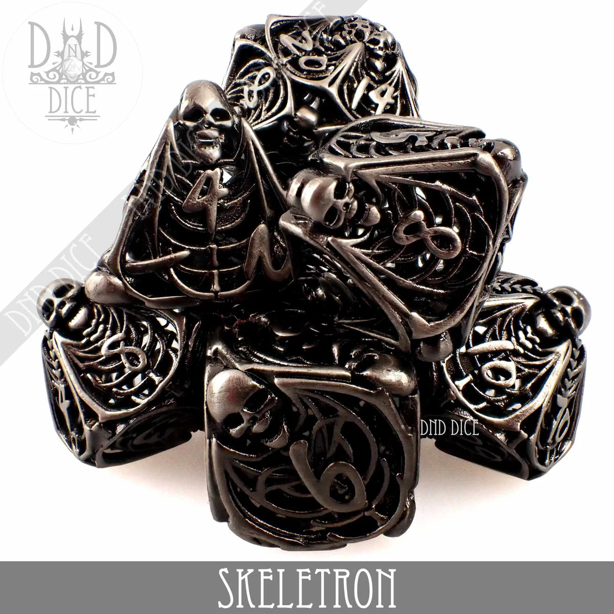 7 Piece RPG Set Hollow Skeleton Metal
