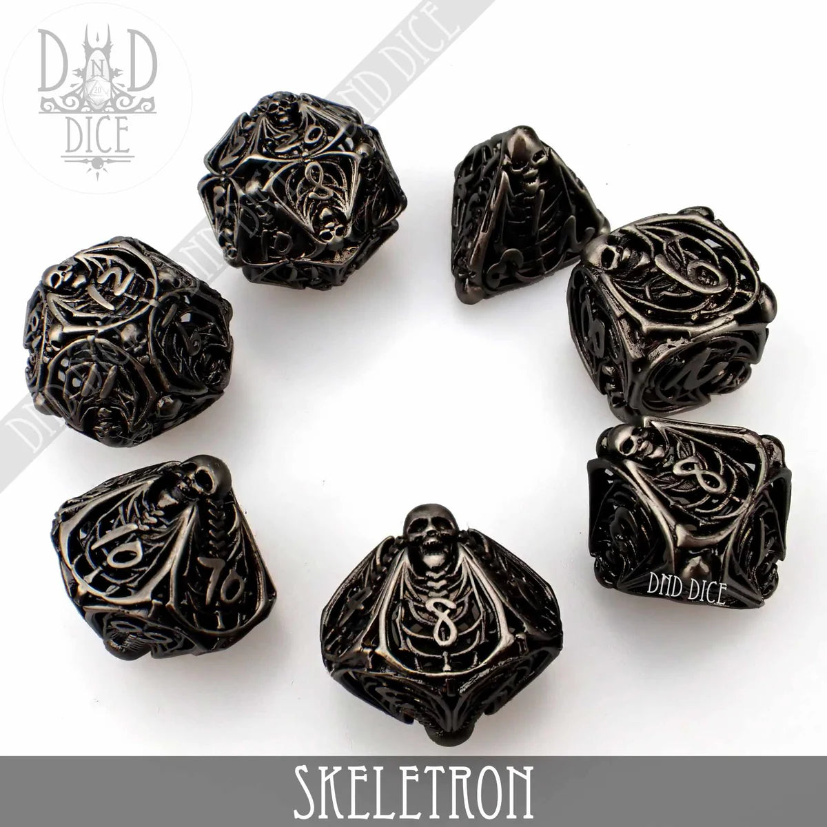 7 Piece RPG Set Hollow Skeleton Metal