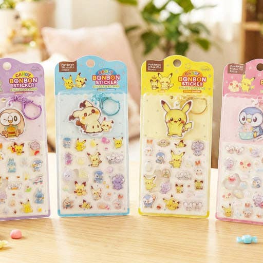 Pokémon Pocket Peace Candy Bonbon Sticker & Keyring Set