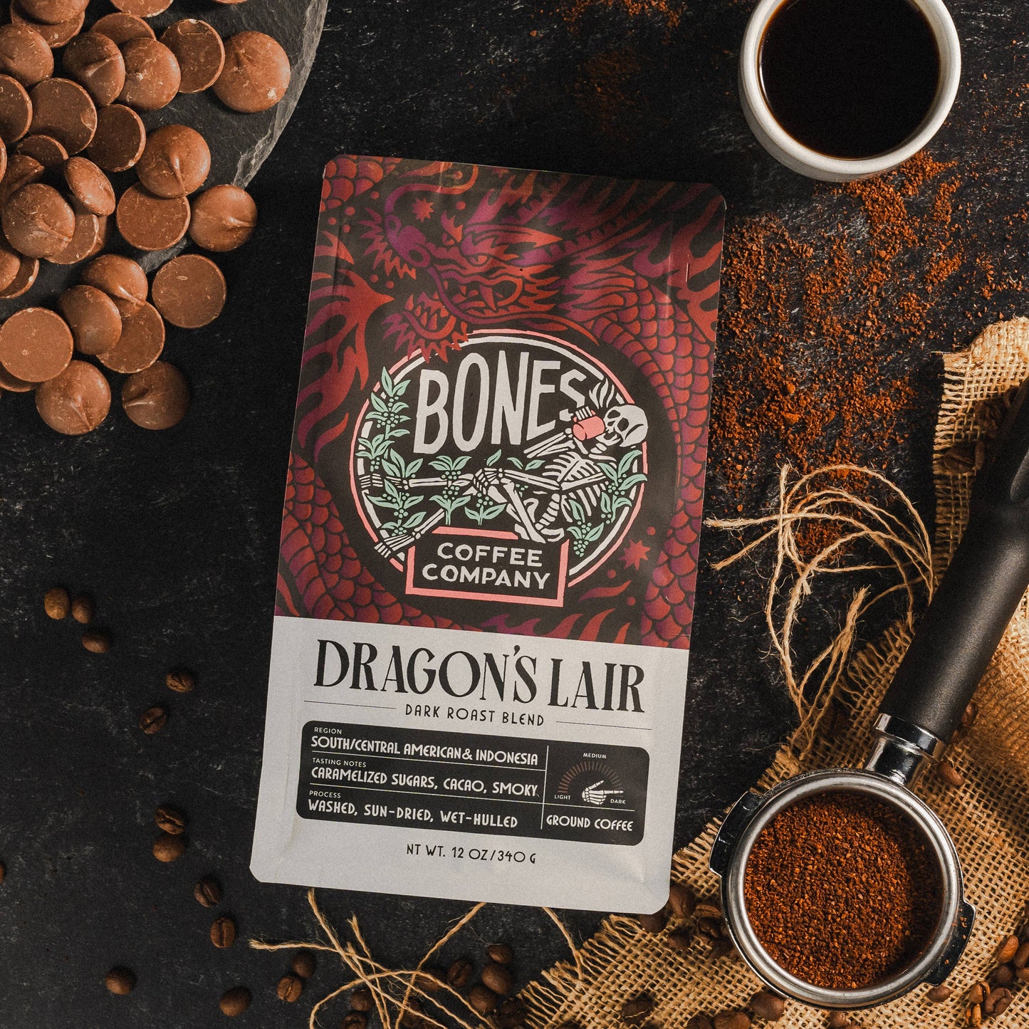 Dragon's Lair Dark Roast Coffee | 12oz | Ground