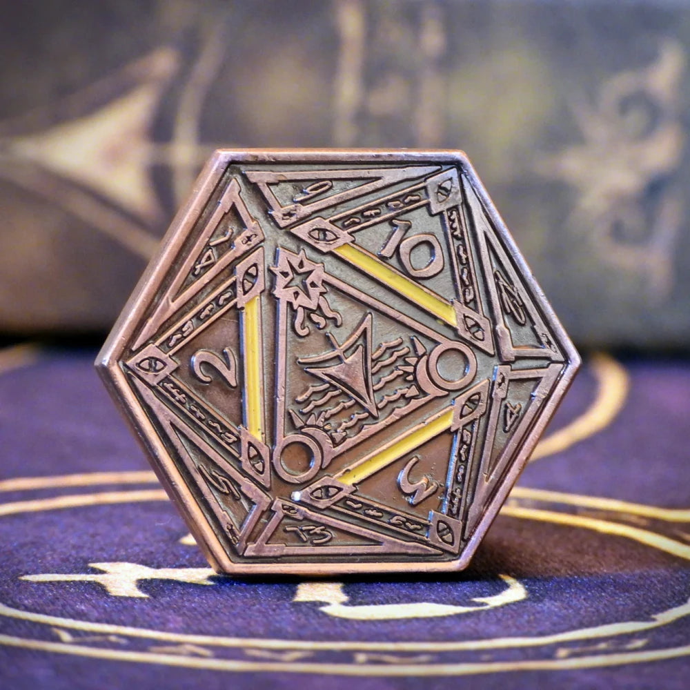 D2 Coin Yellow Sign Copper