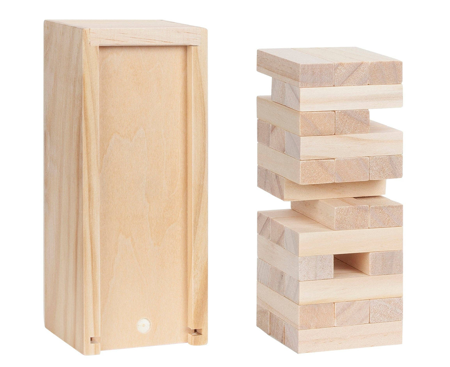 Mini Wooden Blocks Stacking Tower Game - 5.5 inches