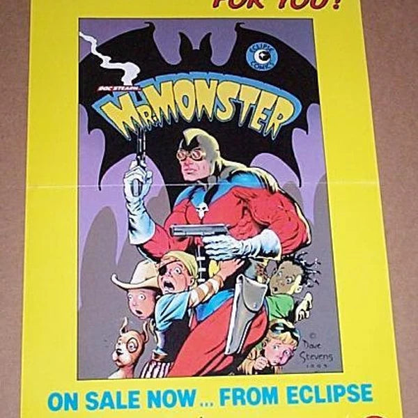 factory folded 1985 "Doc Stearn MR MONSTER" comic shop dealer PROMOTIONAL POSTER