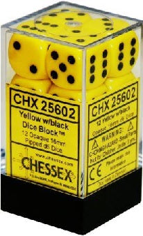 OPAQUE 12D6 YELLOW/BLACK 16MM