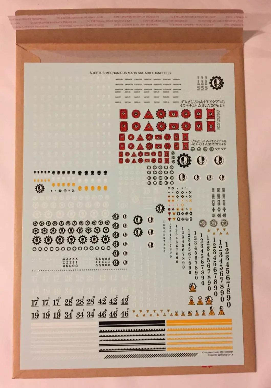 OOP Forgeworld ADEPTUS MECHANICUS MARS SKITARII Transfer Sheet 99510116002