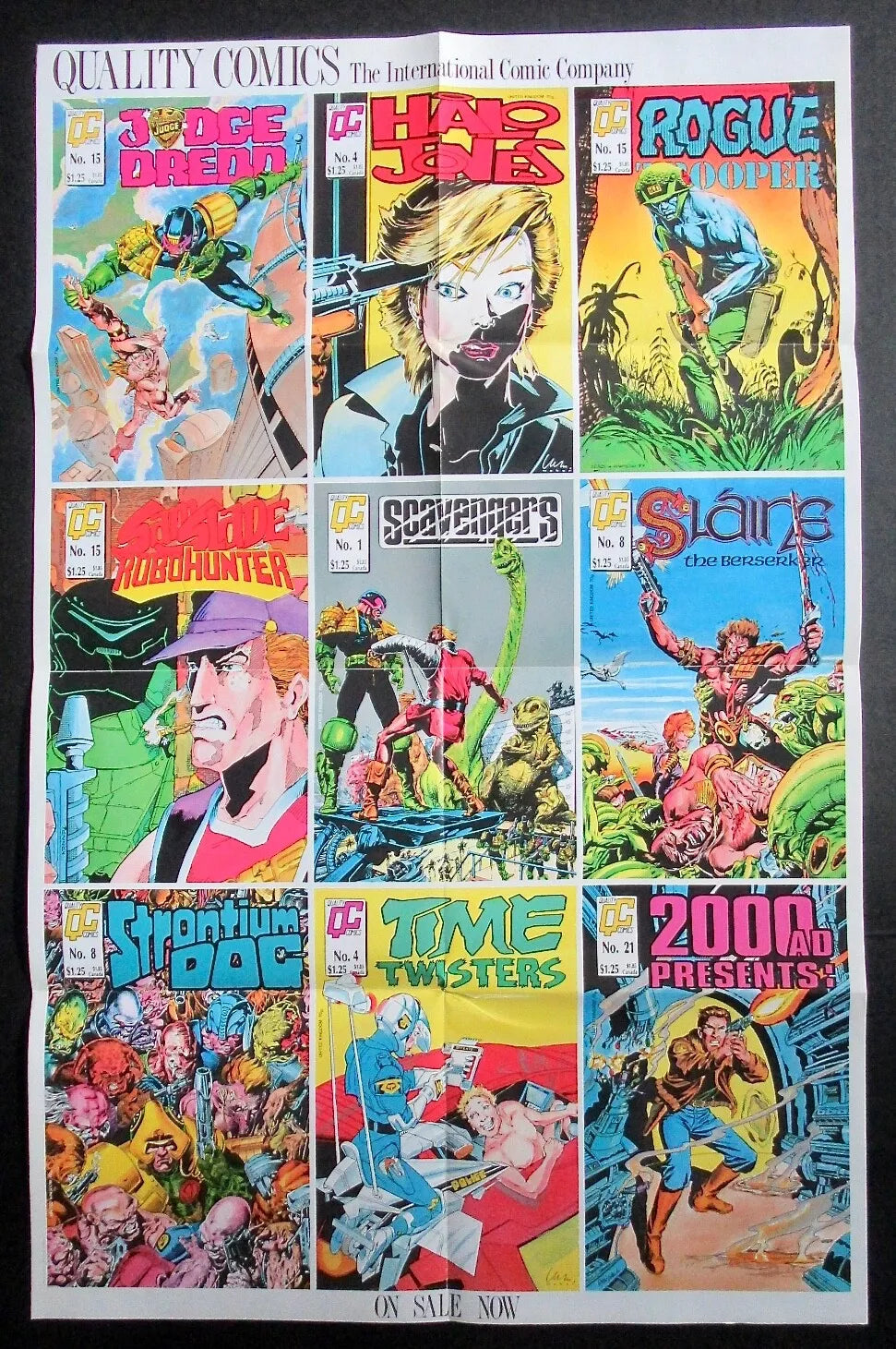 RARE QUALITY COMICS PROMO POSTER 21X33 INTERNATIONAL COMIC CO.