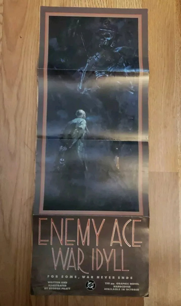 Enemy Ace War Idyll Original Promo Poster 1991 DC Comics George Pratt 8.5x22