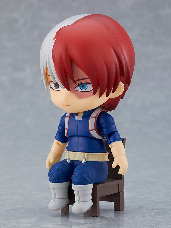 Todoroki from My Hero Academia sitting on a chair