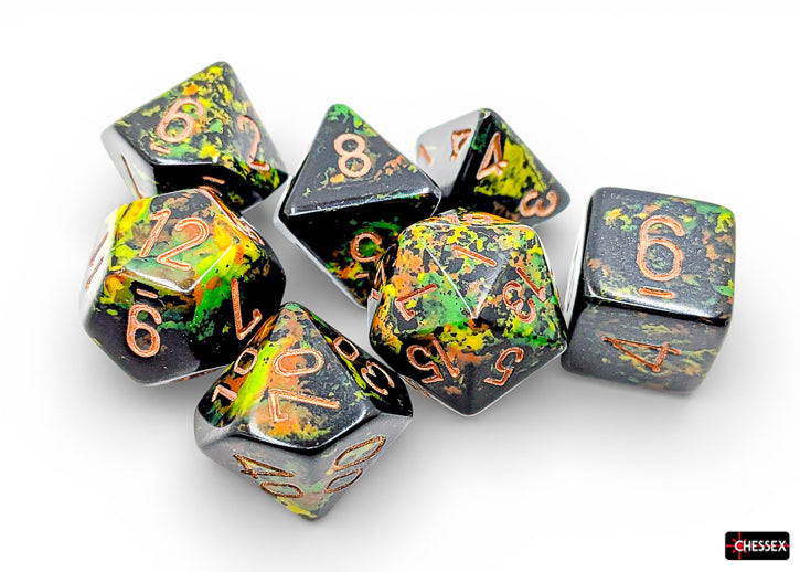 Brush Deep Forest/Gold Polyhedral 7-Die Set