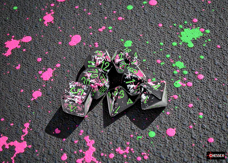 Brush Paintball/Green Polyhedral 7-Die Set