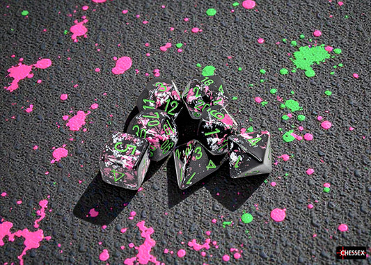 Brush Paintball/Green Polyhedral 7-Die Set