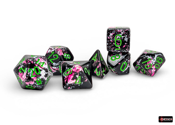 Brush Paintball/Green Polyhedral 7-Die Set
