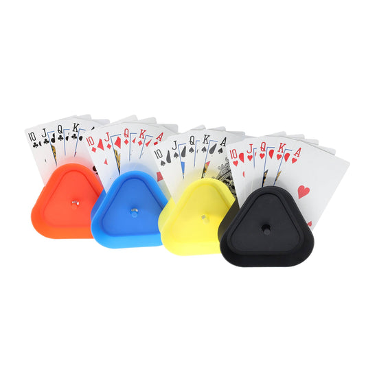 Plastic Assorted Colored Card Holders - 4 pack
