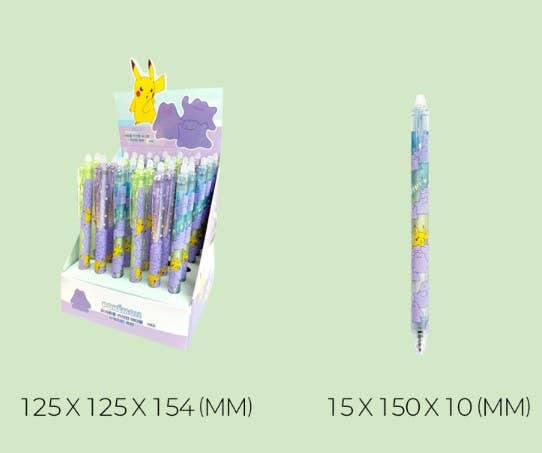 Pokémon Erasable Gel Pen (Ditto & Pikachu Design)