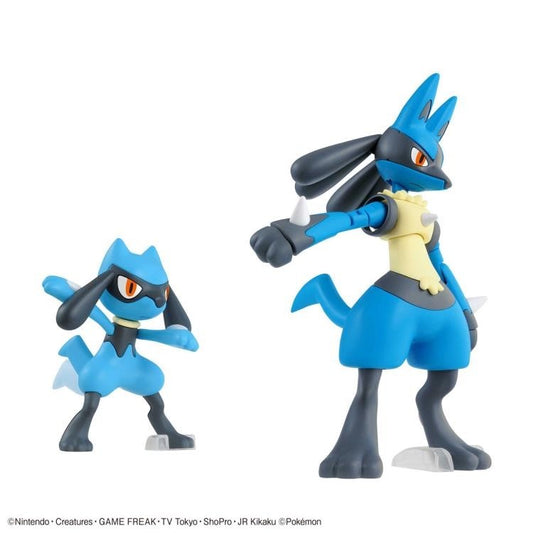 Pokemon - Riolu and Lucario (Bandai Model Kit)