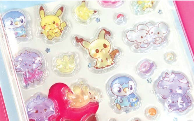 Pokémon Pocket Peace Candy Bonbon Sticker & Keyring Set