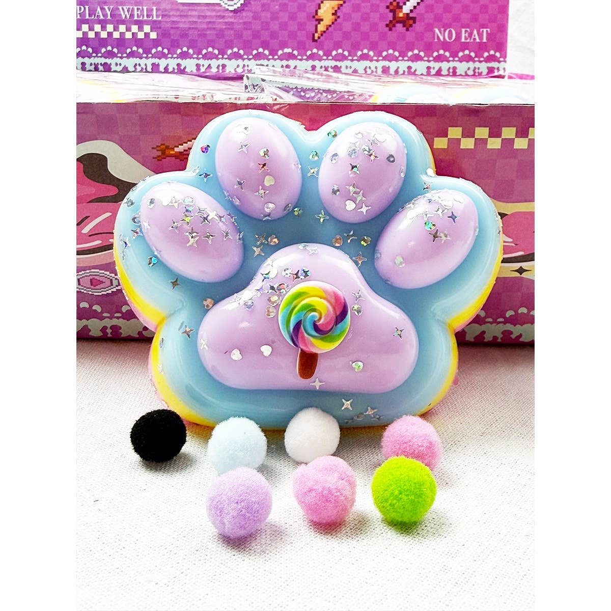 Large Addicting Paw Squishy Toys