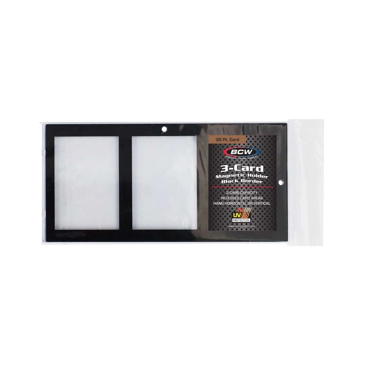 3-Card Magnetic Holder Black Border