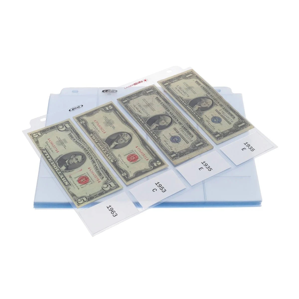BCW 4-pocket Currency Pages