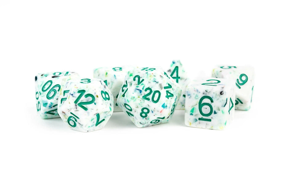 Recycled Dice 16mm Resin Poly Dice Set