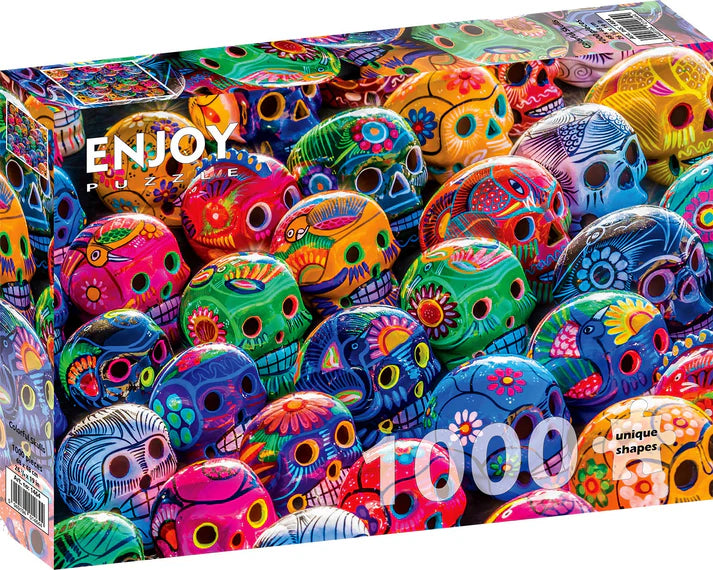 1000 Pieces Jigsaw Puzzle - Colorful Skulls