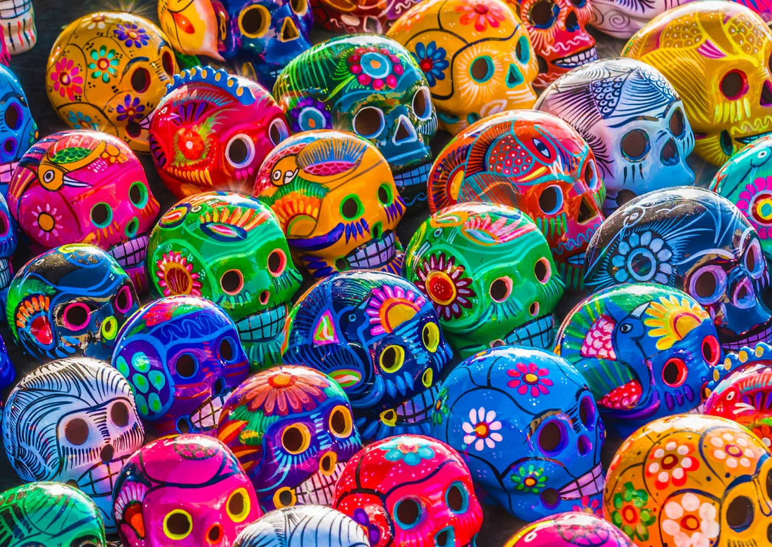 1000 Pieces Jigsaw Puzzle - Colorful Skulls