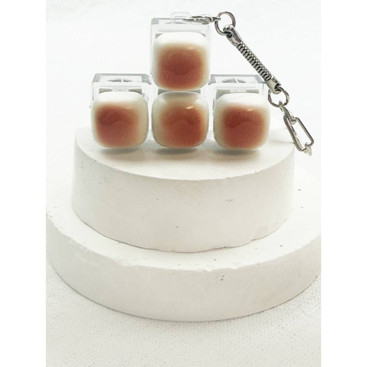 Bread Light Up Keyboard Keychain Fidget Toy