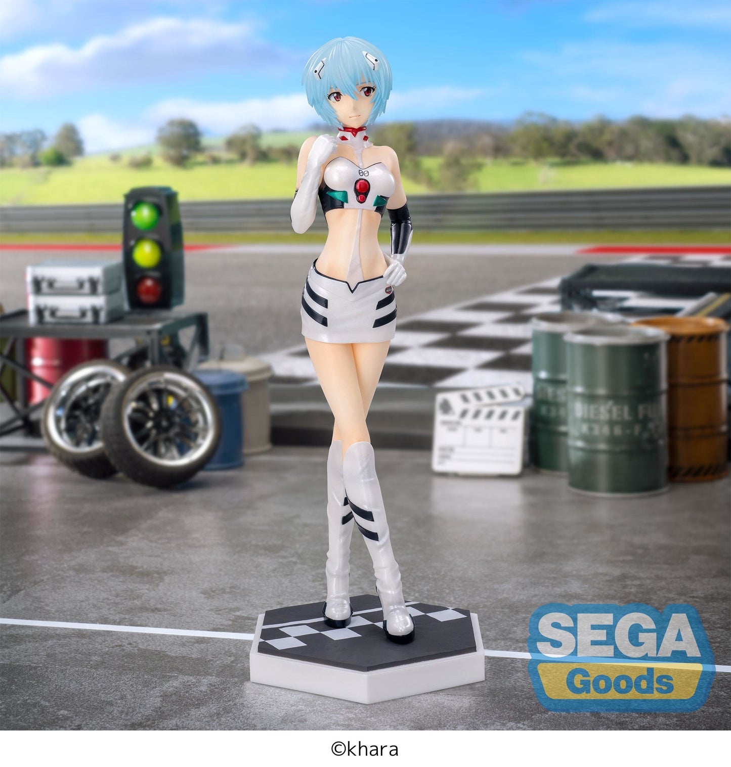 EVANGELION LUMINASTA RACING REI AYANAMI PIT WALK FIG